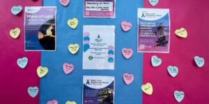 The Hub's Baby Loss Awareness Week Memorial display